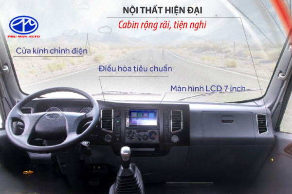 Nội thất xe hiện đại, rộng rãi và tiện nghi