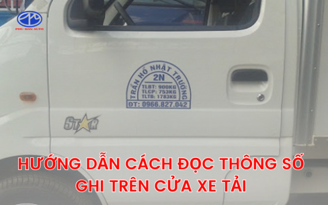 Thông số ghi trên cửa xe tải