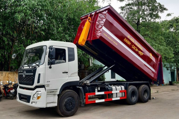 Xe chở rác Hooklift Dongfeng 24 khối