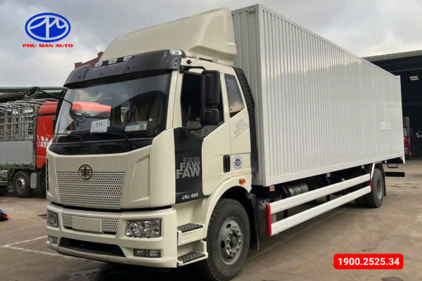 Xe tải Faw 7 tấn 2 thùng kín container một cửa hông