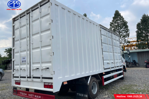 Thiết kế thùng kín đáo, bảo vệ an toàn cho hàng hóa