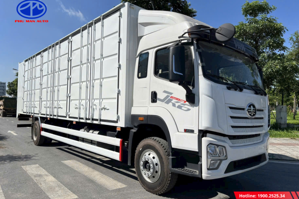Xe tải FAW JK6 thùng kín container 3 cửa hông 9m9