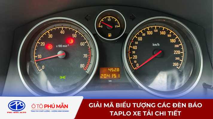 Các đèn báo trên taplo xe tải