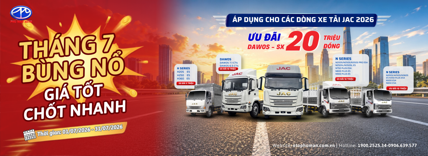 Khuyến mãi JAC tháng 7/2026
