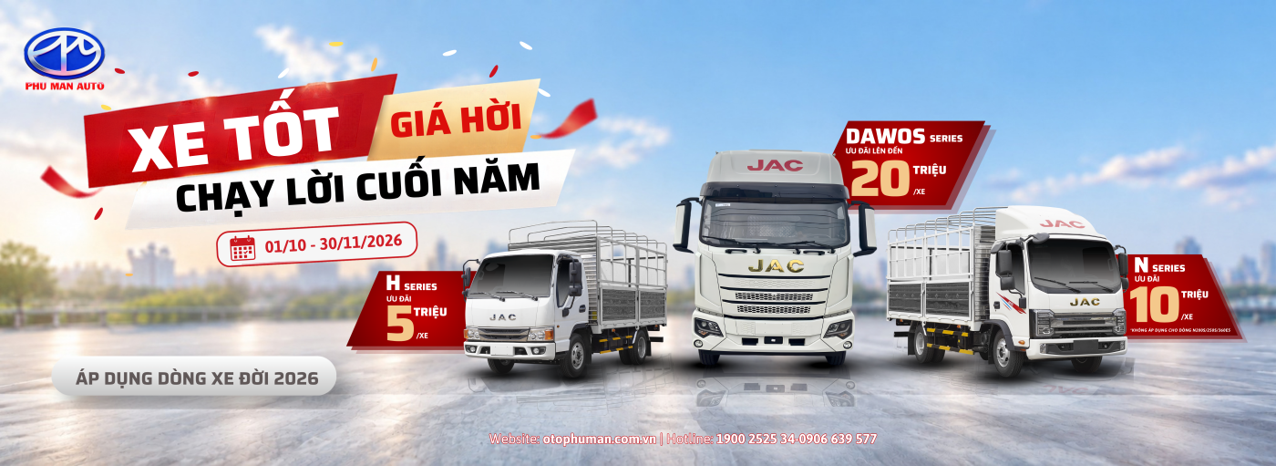 Chương trình khuyến mãi xe tải JAC tháng 10 và tháng 11 2026