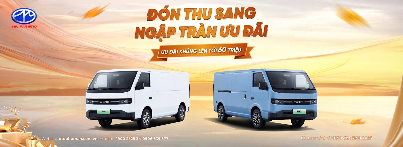 Chương trình khuyến mãi xe van điện SRM tháng 10 năm 2026