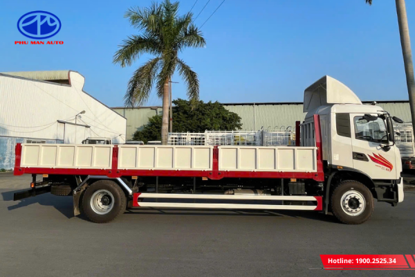 Thiết kế thùng lửng dài 7m6 thuận tiện chở hàng hóa